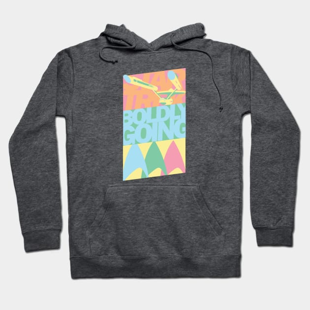 Boldly Go... in pastel Hoodie by USS_GUMDROP